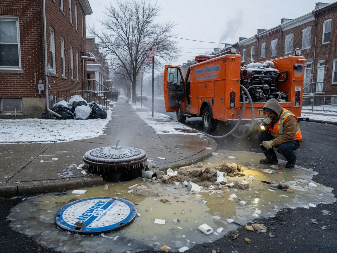 What Causes Sewer Backups During Newark Winter Freezes